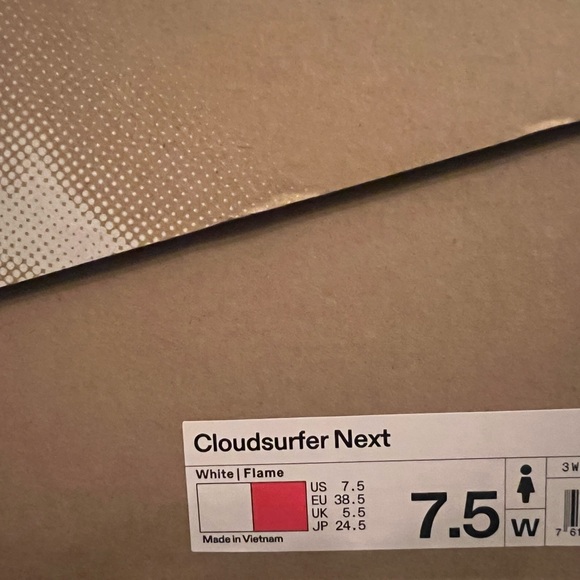 On Running Women's Athletic Shoes - White and Black with Red Accents - Picture 6 of 9